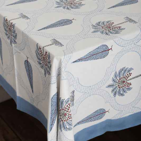 Premium Hand Block Printed Floral Indian Cotton Table Linen
